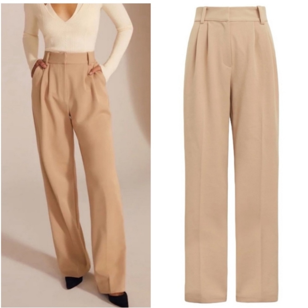Favorite Daughter Elegant Tan High-Waisted Women's Pants